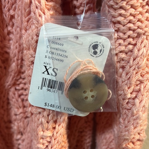 Free People Coral Montana Cable Knit Cardigan - Picture 2 of 4